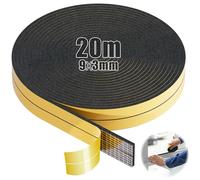 SWTYExt 20m Joint Mousse Adhésif 9mm x 3mm Joint Fenetre Isolation | Isolant Anti Froid, Contre le Froid, pour Fenêtres, Portes, Plaques de Cuisson