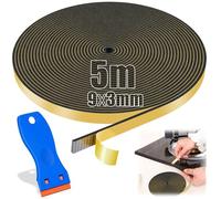 SWTYExt 5M Joint Plaque de Cuisson 9mm x 3mm avec Grattoir | Joint Plaque Induction, Plaque Vitrocéramique, Joint 3mm, pour Vitrocéramique, Lavabos