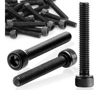 SWTYExt Lot de 60 vis cylindriques à six pans creux - M3 x 40 mm - Noires | Vis à tête cylindrique M3 DIN 912, vis à tête hexagonale, en acier au carbone, vis filetées, vis hexagonales, pour réparation