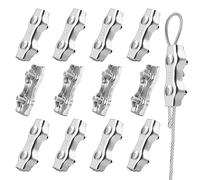 SWTYExt M3 Serre Cable Acier 12 Pièces Duplex Clips Serre Câbles
