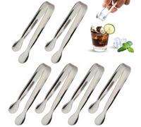 SWYZOR 8 Pièces Pince Acier Inoxydable Multifonction, Pince à Glaçons, Pince Bonbon, Mini Pince de Service, Pince à Aliments en Métal, pour Glace Candy Bar Sucre Biscuit Buffet Grill Bar Cuisine