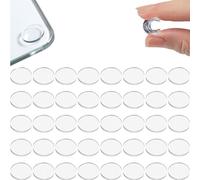 SWYZOR 80 Pièces Patin Antidérapant Transparent pour Table en Verre, 15x2mm Tampon Meuble Adhésif en PVC, Amortisseur Porte Placard et Tiroir pour Protection Surface et Réduction du Bruit