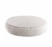 SXBCyan Grand Housse de Pouf (sans Remplissage) Fauteuils Poire pour Salon de Luxe Rond en Velours Pouf for Adultes Et Enfants, Canapé d'angle Au Sol, Futon(Beige White,S-D100xH22cm-cover)