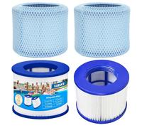 SXEIAV Cartouches de filtre filetées de rechange pour jacuzzi, filtres à visser pour tous les jacuzzis Relxtime, Aleko, Wejoy, Aquaspa et autres spas (2 filtres + 2 sacs filtrants)