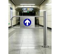 SXEVZOO Portillon Pivotant Unidirectionnel pour Métro - à Ressort | Portillons Pivotants de Contrôle des Flux en Acier Inoxydable pour Entrepôts, Supermarchés et Usines(Left,W50cm (19 3/4"))