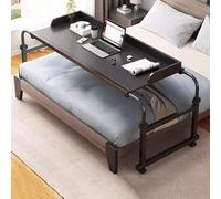 SXFSDOU Bureau de lit, Table de Chevet médicale, Bureau réglable en Hauteur et en Longueur pour Ordinateur Portable, Plateau-Repas pour lit, idéal pour Le Bureau à Domicile (Noir)