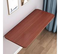 SXFSDOU Bureau Mural Pliable Couleur Teck - Table d'étude et de Salle à Manger Pliable et Peu encombrante, Support Mural Polyvalent pour Ordinateur, idéale pour la Chambre ou Le Salon (90 x 50 cm).