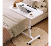 SXFSDOU Table de lit à roulettes réglable en Hauteur, Table de Chevet Mobile, Table d'hôpital, Plateau Roulant pour Bureaux, Domicile et Cabinet médical.