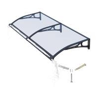 SXHJDY Auvent De Porte D'auvent De Fenêtre, Couverture en Polycarbonate Coupe-Vent De Porche avec Évier De Drainage Séparé pour Support en Aluminium(Clear,100x180cm/39x71in)