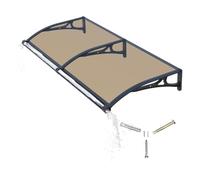 SXHJDY Auvent De Porte D'auvent De Fenêtre, Couverture en Polycarbonate Coupe-Vent De Porche avec Évier De Drainage Séparé pour Support en Aluminium(Brown,80x100cm/31x39in)