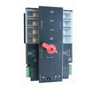 Sxhlseller 4P Inverseur de Source Automatique, Alimentation Sans | Boîtier ignifuge, commutation d\'urgence manuelle, 3 indicateurs d\'état