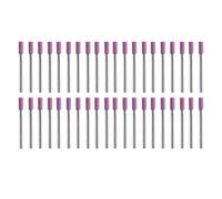 Sxhlseller 50pcs 4mm Pierres Abrasives Têtes pour Outil Rotatif Tiges | Jeu de fraises de polissage, sculpture sur métal, bois et plastique, diamètre de tige de 3mm, meulage artisanal de bricolage