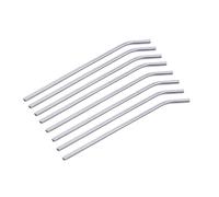Sxhlseller 8 Pièces Pailles en Acier Inoxydable Réutilisables avec Brosses | Tubes de gobelet en métal incurvés, agitateurs de boissons écologiques, sirotage de boissons froides, ustensiles de bar