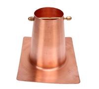 Sxhlseller Adaptateur en Cuivre pour Chaîne de Pluie avec Boulon en Laiton, Adaptateur de Drainage de Gouttière pour Installation de Chaîne de Pluie, Tuyau Rond de 5,1 Cm, Ajustement sécurisé pour