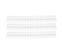 Sxhlseller Anneaux de Reliure en Plastique à 30 Trous 22 Mm |Dos de Peigne en PP Durable pour Carnets de Bricolage, Compatible avec Perforatrice Standard, Blanc, Paquet de 10 (WHITE)
