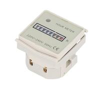 Sxhlseller BERM Compteur Horaire Industriel, Compteur de Temps électronique 0 à 99999H59M pour Systèmes AC 220-240 V avec Panneau 48 X 48 Mm et Boucle Fixe pour une Installation Stable