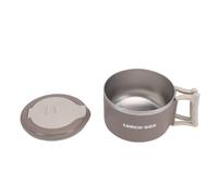 Sxhlseller Bol Ramen en Acier Inoxydable 316 avec Couvercle |Bol à Nouilles isolé au -ondes pour Salade de Riz et Nouilles, Beige (Couleur Café)