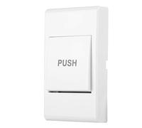 Sxhlseller Bouton Poussoir de Déverrouillage de Sortie de Porte pour Contrôle d'accès, Matériau ABS Blanc avec Sortie de Contact NC NO COM, Conception à Grand Bouton pour Installation Murale