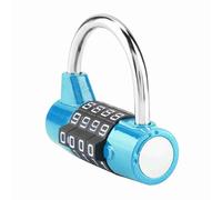 Sxhlseller Cadenas à Combinaison Robuste en Alliage de Zinc |Serrure à Code à 4 Chiffres pour Bagages, Valise, Casier de Gym, sécurité (BLUE)