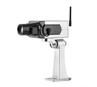 Sxhlseller Caméra de sécurité Factice avec Capteur de Détection de Mouvement, Rotation Automatique Motorisée et Conception sans Fil pour Une Utilisation de Surveillance Intérieure et Extérieure, 3