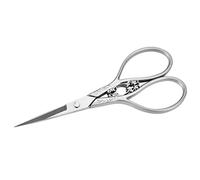 Sxhlseller Ciseaux de Tailleur en Acier Inoxydable, Argentés avec Motif | Ciseaux à coudre pour broderie avec poignée en alliage de zinc, pointe pointue, pour l\'artisanat et la coupe du fil