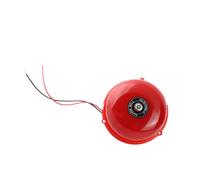 Sxhlseller Cloche D'alarme Incendie en Métal 4 Pouces 100db 12V DC (12V) | Sirène électrique, utilisation de sécurité intérieure, alerte sonore forte, montable au mur