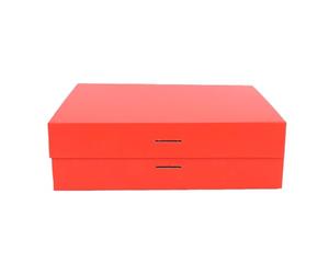 Sxhlseller Coffret Cadeau Rose avec Ruban de Fermeture Magnétique, Grande Boîte à Bijoux pour Parfums, Sacs, Soins de la Peau, Emballage Cadeau de Saint-Valentin, 26 X 18 X 8 Cm, Boîte Robuste (rouge)