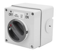 Sxhlseller Commutateur Rotatif Extérieur étanche, Boutons Marche/arrêt d'isolation Anti-poussière 2P32A 250 V avec Trou de Verrouillage de sécurité et Coque en Matériau PC Ignifuge pour (2P40A)