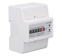 Sxhlseller Compteur d'énergie monophasé 220 V 15 A à Affichage Numérique, Moniteur de Puissance électrique 4P avec Montage sur Rail de 35 Mm et Borne en Cuivre Pur pour une Précision Précise