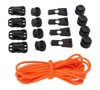 Sxhlseller Cordon élastique de Bricolage Très Extensible |16 Bloque-Cordons en Plastique pour Lacets, Cordons de Serrage, Sac à Dos, Ensemble de Cordes de Camping, Vert 3,2 M (général)