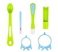 Sxhlseller Cuillère à Olives en Acier Inoxydable |Ensemble d'outils de Sélection de Bocaux 2 en 1 avec Anneau de Suspension (1 jeu)
