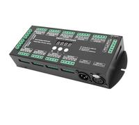 Sxhlseller Décodeur DMX 512, Contrôleur LED 36 Canaux, Variateur de Lumière RGBW avec Affichage Numérique pour Entrée DC 9 V à 24 V, Puissance Maximale 1728 W avec 14 Modes de Test Intégrés