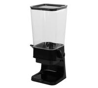 Sxhlseller Distributeur de Céréales 5,5 L Grande capacité |Conteneur de Collation Réglable pour Comptoir de Cuisine avec Contrôle des Portions, Stockage des Aliments Secs (BLACK)