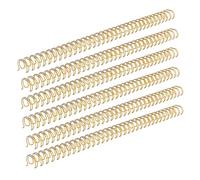 Sxhlseller Dos de Reliure en Fil de Fer à Double Boucle Dorée, 1/2 Po, 34 Boucles, Pas 3 : 1, capacité de 100 Feuilles, Anneau de Reliure en Fil de Fer pour Présentations de Rapports, Résistante à