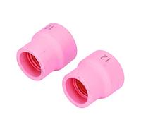 Sxhlseller Ensemble d'accessoires de Buse en Céramique pour Tasse de Soudage TIG 12#/14# pour WP9/17/18/20/25/26, Comprend 2 Buses à Gaz en Céramique Blanche et 2 Boîtes de Rangement pour un Accès