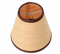 Sxhlseller Ensemble de 6 Abat-jour en Rotin tissé à Clipser pour Ampoules E14 dans les Chambres et les Couloirs, Diamètre Inférieur de 14 Cm pour Lampes Murales de Table