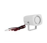 Sxhlseller Fils Mini Avertisseur Sonore, 110dB Alarme Forte pour Sécurité | Sirène basse tension 12 V CC, plastique durable résistant à la chaleur, utilisation intérieure et extérieure, résistante