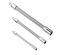 Sxhlseller Jeu de Barres d'extension de Douille Flexible, Rallonge d'impact 3 Pièces, Entraînement 1/4 3/8 1/2 |Câble Flexible en Acier chromé pour Espaces Restreints, Boîtiers 'ordinateur