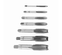 Sxhlseller Jeu de Tarauds à Filetage Métrique 7 Pièces M3 à M12, Kit d'outils de Taraudage en Acier Haute dureté pour Couper des Fils sur le Bois, le Plastique, l'aluminium, Outil de Taraudage de