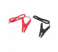 Sxhlseller Kit de Fil de Clôture électrique avec Pinces pour Système de | Câbles de démarrage rouge noir, paquet de 2 3,3 pieds, isolés ABS, pour chargeur de clôture solaire, ferme, jardin