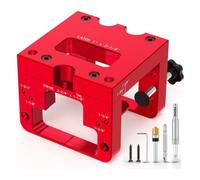 Sxhlseller Kit de Gâche de Porte, Gabarit de Serrure en Aluminium pour | Gabarit de routage de précision, jauges de profondeur réglables, pince métallique robuste, menuiserie d\'entrée intérieure