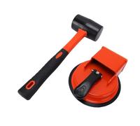 Sxhlseller Kit de Réparation Professionnel d'Outil de Fixation d'écart de Sol, Outil Ergonomique de Réparation 'écart de Sol avec Ventouse Forte et Maillet pour Sols Stratifiés en Bois Massif