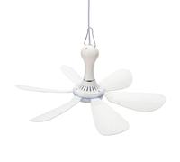 Sxhlseller Kit de Ventilateur de Plafond Solaire, Panneau Solaire Monocristallin 5 V 10 W, Ventilateur Suspendu alimenté par USB avec Conception Silencieuse à 6 Pales pour Tente de Camping, Serre,