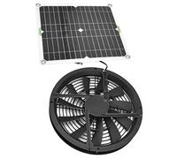 Sxhlseller Kit de Ventilateur Solaire 10 Pouces 12W |Ventilateur d'extraction Rond étanche avec Moteur de 2000 Tr/min pour Poulailler et Serre