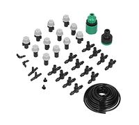 Sxhlseller Kit d'irrigation sans Poinçon, Tuyau de 10 M, Système d'arrosage Automatique avec Buse 'atomisation pour Plantes en Pot de Jardin, Champ de Légumes, Ensemble de Pulvérisation Facile à