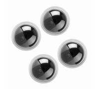 Sxhlseller Lot de 4 Caméras de Simulation de Dôme de Vidéosurveillance Factice avec Lumière LED Rouge Clignotante, Boîtier en Plastique ABS Réaliste pour la Surveillance Intérieure et Extérieure