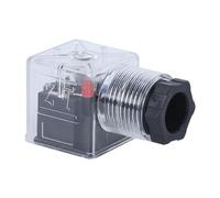 Sxhlseller Lot de 5 Connecteurs de Bobine Solénoïde, Connecteur de Valve Hydraulique avec Voyant Lumineux pour Systèmes DC24 V, Matériau de Coque PC Transparent et Composants Classés IP65