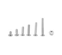 Sxhlseller M2 Hex Socket Screws with Hex Nuts, A2 Stainless Steel, 250pcs | Kit d\'assortiment de vis à tête creuse à tête plate avec écrous, pour l\'électronique, les machines et la réparation de