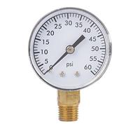Sxhlseller Manomètre Jauge de Pression 0-60psi, NPT 1/4" Cadran | Boîtier en métal résistant à la corrosion, pour eau, air, , échelle PSI, cadran facile à lire, 2,8 pouces