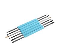 Sxhlseller Outils Professionnels d'aide à la Soudure, Kit d'Outils de Réparation électronique Double Face 6 Pièces pour le Travail des Circuits Imprimés, avec Dissolvant de Copeaux, Brosse,